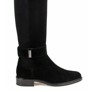 Aquatalia Giada black suede riding boots